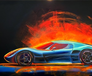 Velocity of Fire — 120 × 80 cm, oil on canvas, 2026